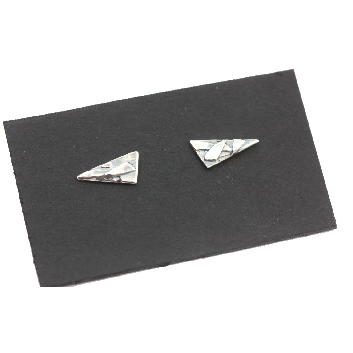 SILVER TRIANGLE STUDS