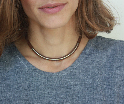LEATHER COLLAR NECKLACE