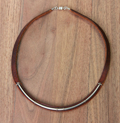 LEATHER COLLAR NECKLACE